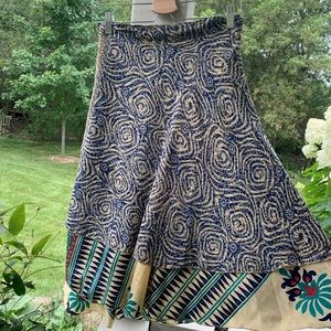 Reversible Silk Wrap Skirt